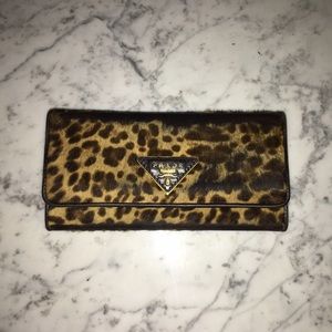 Authentic Prada Leopard Print Wallet