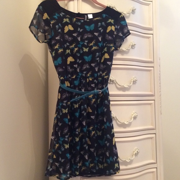 Butterfly-patterned dress