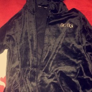BCBG velour zip up