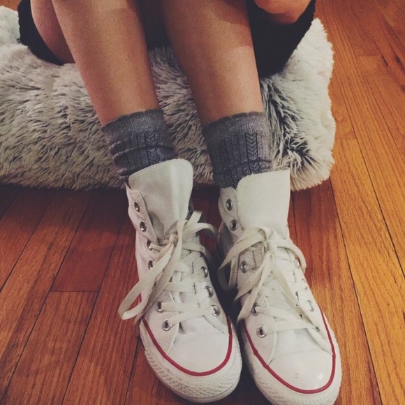 High-top White Converse