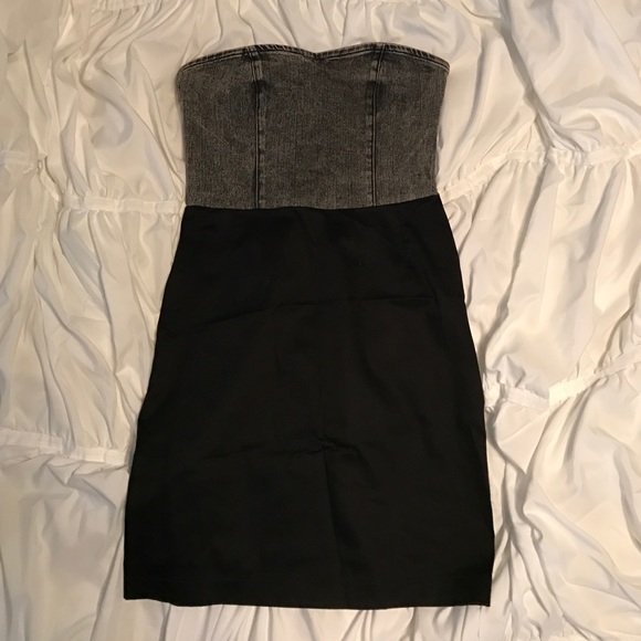 Demin sweetheart pencil dress Urban Outfitters Sz4 - Picture 1 of 4