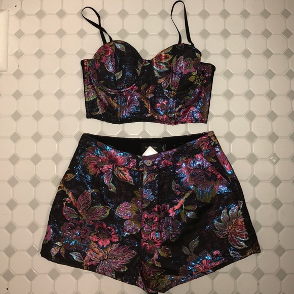 Mink Pink Bralette and Shorts Set
