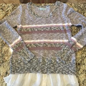 Maurice's sweater with sheer undershirt