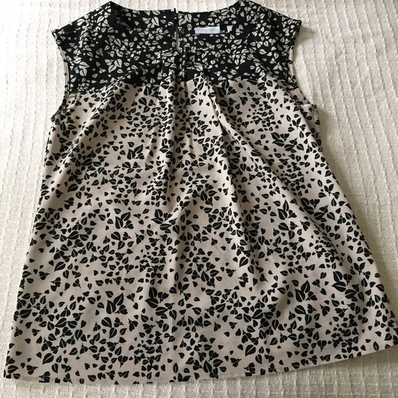 Black and Tan Printed Blouse