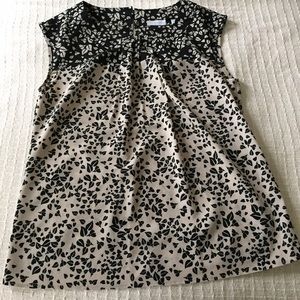 Black and Tan Printed Blouse