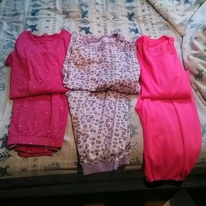 Lot of girls long underwear, pajamas size 10/12 LG