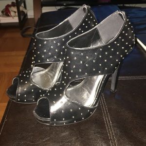 Black studded shoes