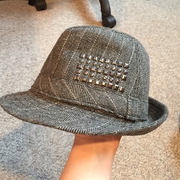 Gray Fedora w/ Studs