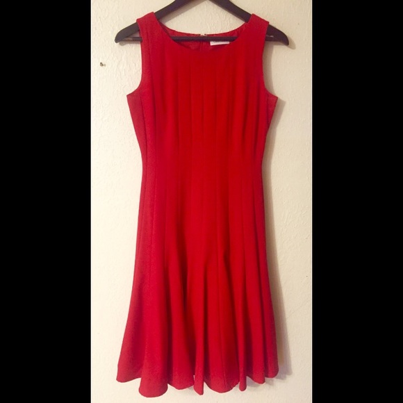 Flirty red fit and flare dress! 💃