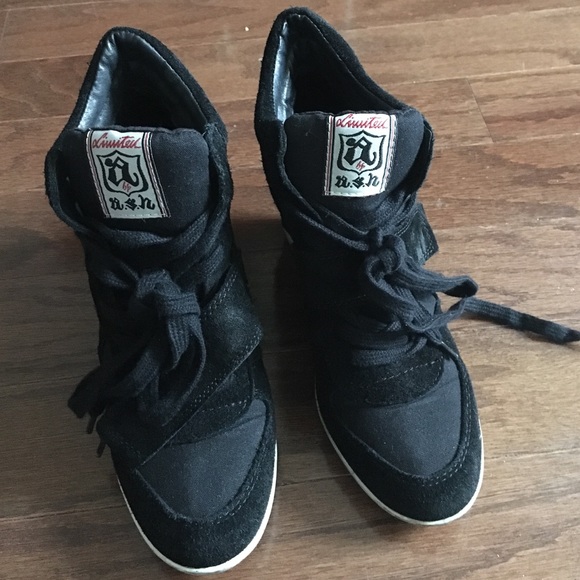 Authentic Ash wedge sneakers.