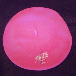 Wool pink Paris beret