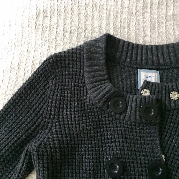 Gray Button Sweater