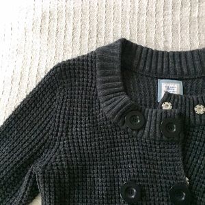 Gray Button Sweater
