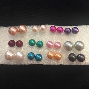 Pearl Style Set Earrings