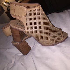 Tan wedges in good condition! Worn only once!!