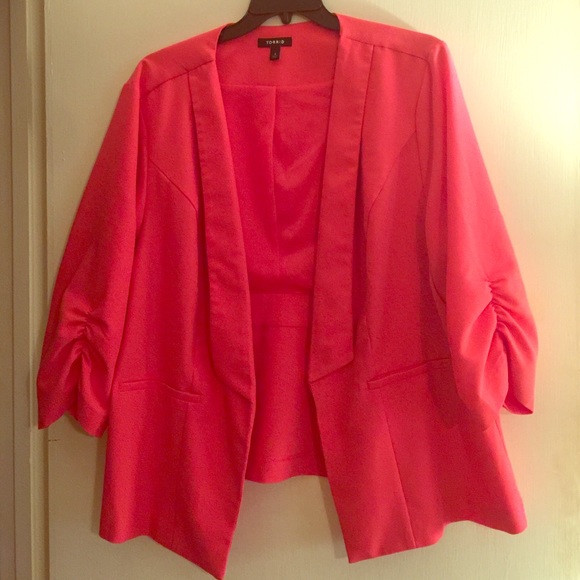 Coral Torrid blazer
