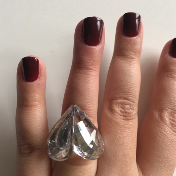 Heart shaped swarovski ring