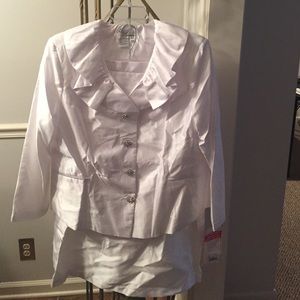 White, Mother of the Bride or Sunday suit.