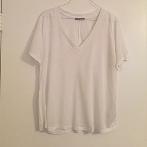 Zara Basic White V Neck