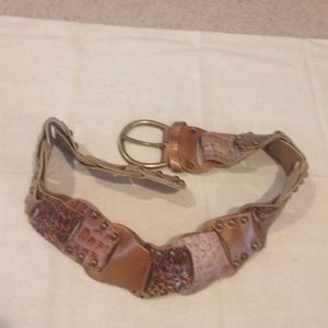 Leather Rock waist belt
