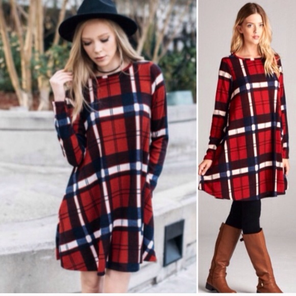 ❣️LAST-S❣️ Feather Print Fall Flowy Swing Dress - Picture 3 of 4