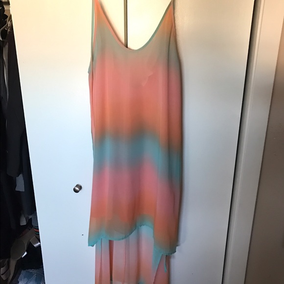 NWT colorful high-low dress