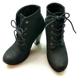 Lace-up Platform Booties