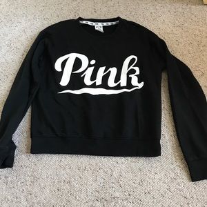 PINK black pullover sweatshirt