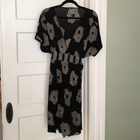 Anthropologie Silk Black & White Dress (size M)