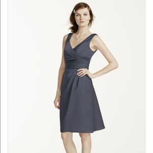 David's Bridal F14823, Pewter Bridesmaids Dress