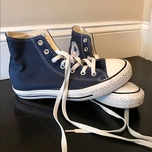 Navy Blue Converse Chuck Taylor High Tops