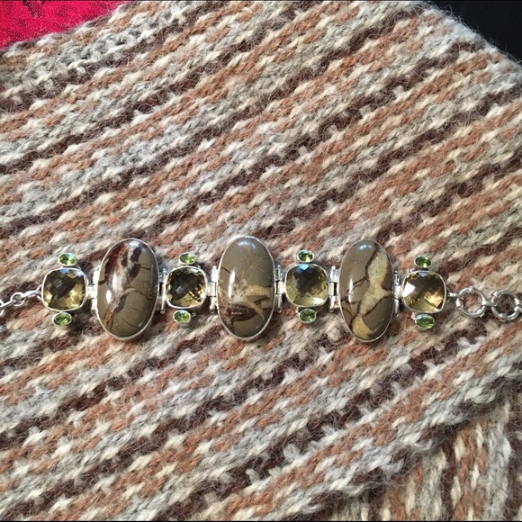 Sterling gemstone bracelet