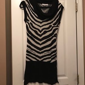 Zebra printed sweater sleeveless