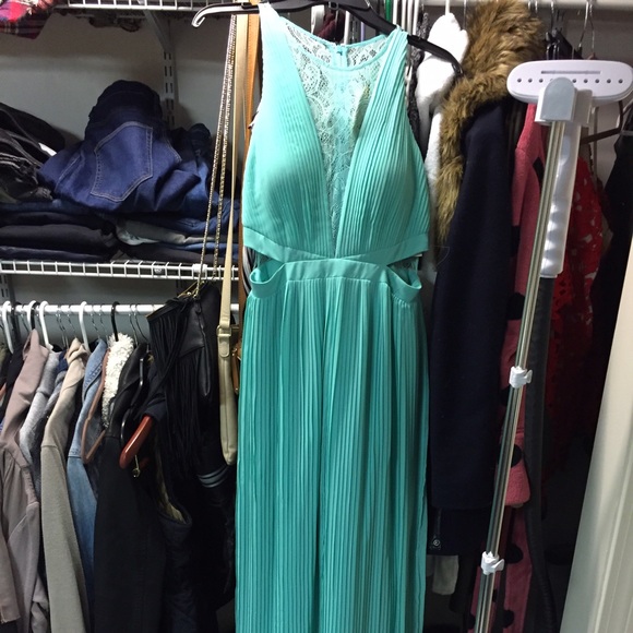 Long lace cut out gown