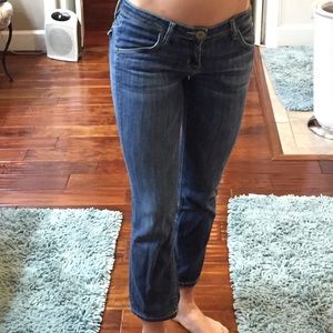 Hudson light wash capri jeans