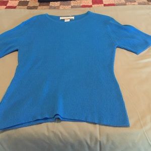 Pullover dress sweater, short sleeves