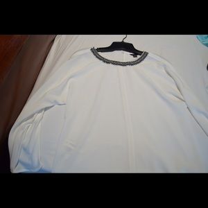 Ann Taylor jeweled neckline blouse