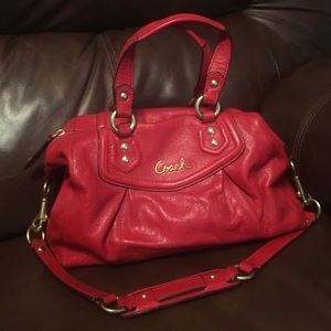 Red coach satchel