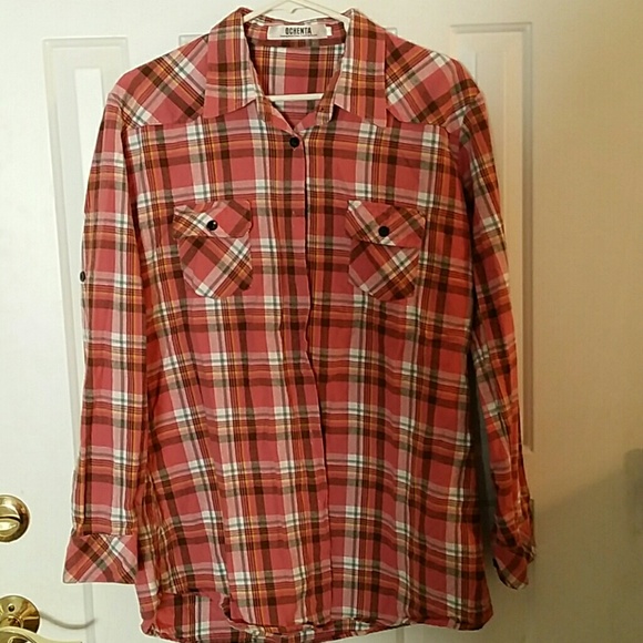 Pink Plaid Long Sleeve Flannel