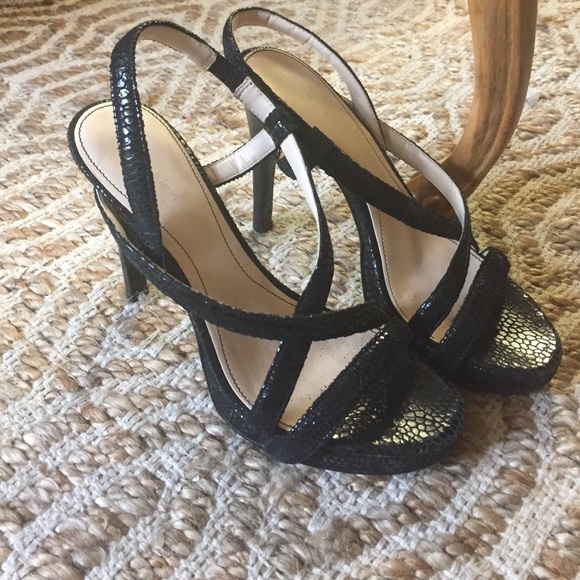 Calvin Klein strappy black heels