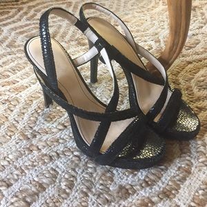 Calvin Klein strappy black heels