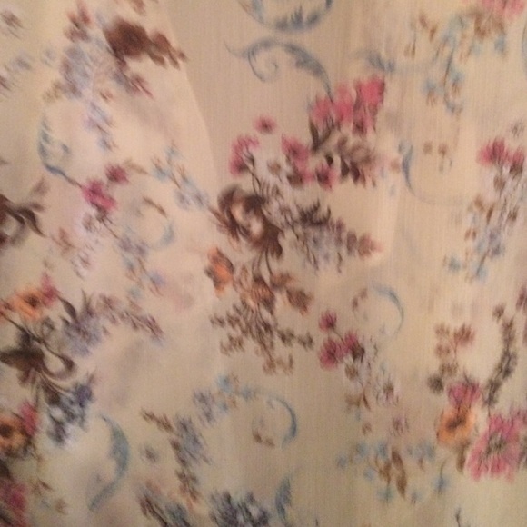 ❌SOLD❌: NWT LuLaRoe Pastel Floral Monroe Kimono S - Picture 4 of 4