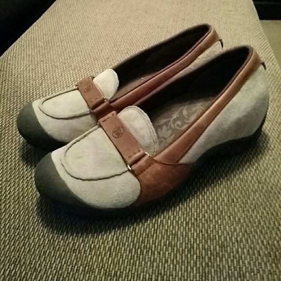 Leather Merrell slide ons