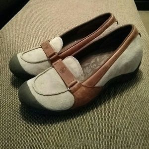 Leather Merrell slide ons