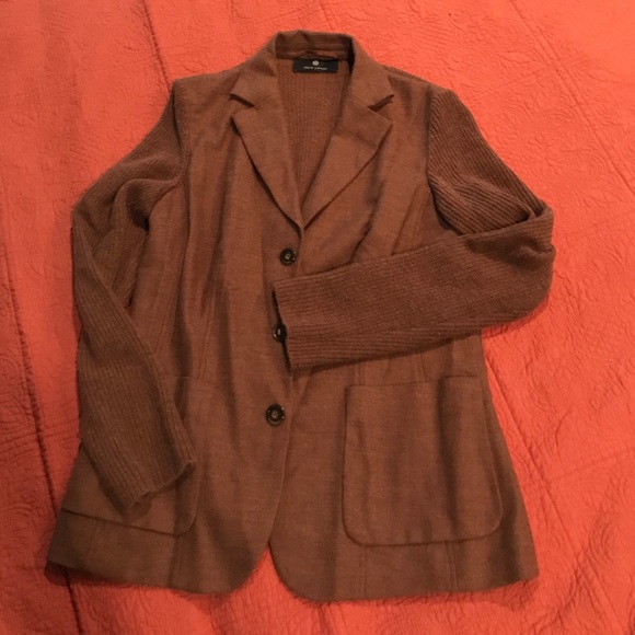Silk wool sweater sleeve jacket