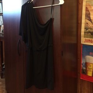 White House Black Market black 1 sleeve dress