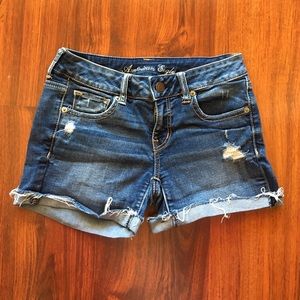 AMERICAN EAGLE Ripped Denim Short