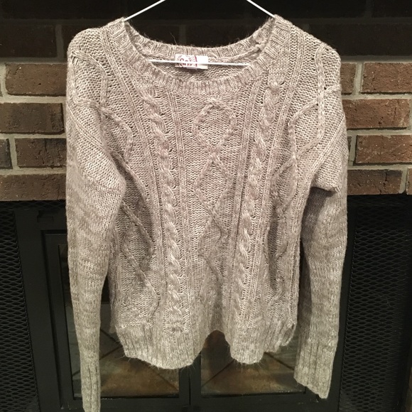 SO gray knit sweater