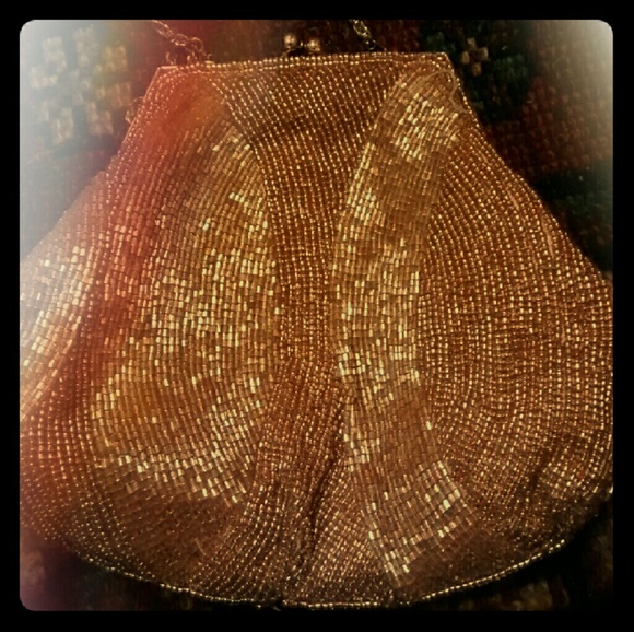 La Regale Vintage beaded golden purse, coin purse