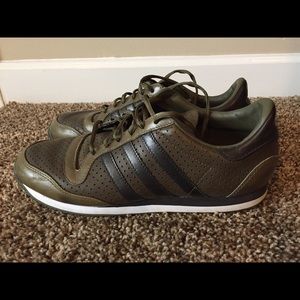 Military green adidas shoes